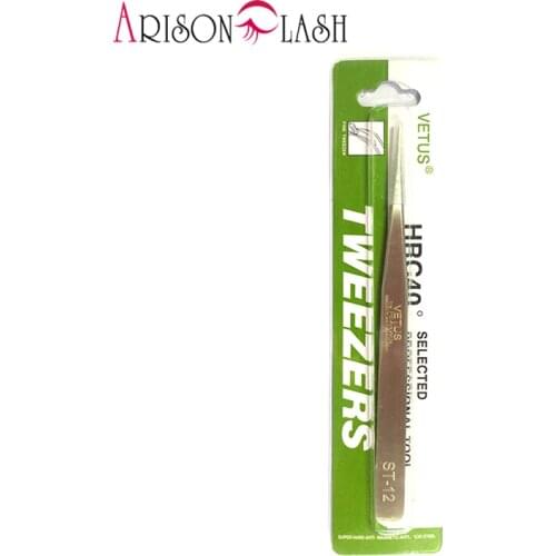 ST-15 or ST-12 1pc 100% Genuine Vetus Tweezer False Eyelash Extension Tweezers Stainless Steel Hyperfine