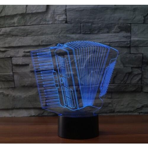 [Seven Neon]Free shipping accordion shape Acrylic 7Colors Desk Lamp 3D Lamp Novelty gift Led Night Light Millennium Falcon Light