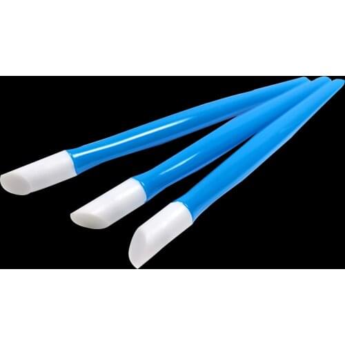 3pcs/set Nail Pusher Double-end Rubber Pressure Pen Soft Plastic Smooth Stick for Sticker Powder Remove Dead Skin DIY Manicure