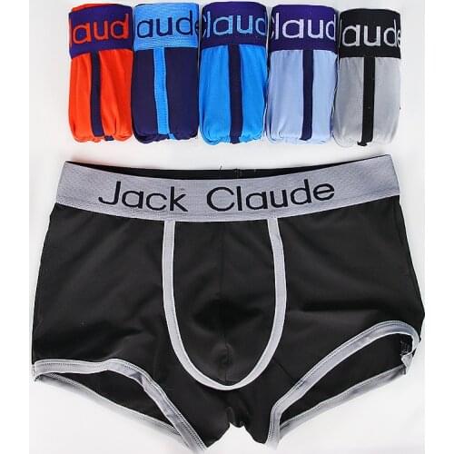 6PCS /lot Jack Claude Male Underwear Men Boxer Mens Underpants For Man Panties Breathable Cuecas Boxer Homme Sexy Boxer Men