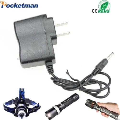 High-quality LED flashlight 18650 Battery Charger LED headlight Direct charge EU USA Plug Free shipping