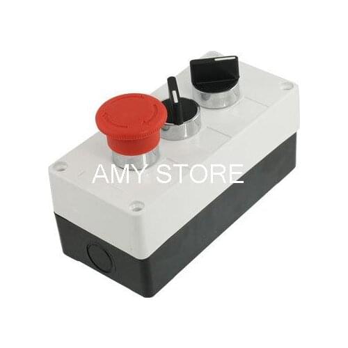 XB2BD21C/XB2BD33C Rotary Selector Emergency Stop XB2BS542C Push Button Switch Station Box AC 240V 400V