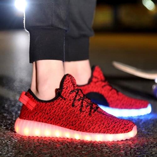 Men casual shoes 2021 Luminous shoes for women man usb charger led lighting glowing sneakers Illuminated men vulcanize shoes
