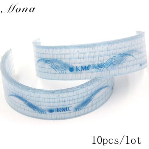 10 Pcs 11cm U-type Plastic Tattoo Stencils Permanent Makeup Eyebrow Ruler Tattoo Cosmetic Shaping Tool For The Beginers for sale