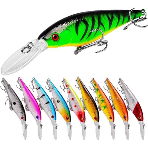 11.5cm Floating Water Lure Bait Minnow Lure Plastic Fake Bait 11g Hard Bait 10 Color Fake Bait Sequins Baits Fishing Tackle