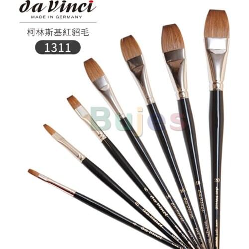 Da Vinci Watercolor brush- Maestro Kolinsky Red Sable - One Stroke Flats - Series 1311,for illustration, animation and rendering