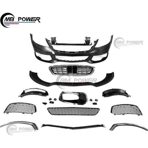 Car Sets For S Class W222 Ko Style S65 S63 B700 B900 Bady Kit With Front Bumper Rear Bumper Duffuser Tips And Grille