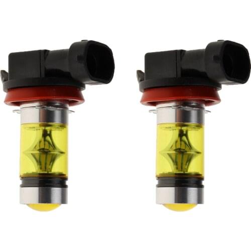 Baoblaze 2 Pieces H11 100W Car Fog Driving Light LED Bulbs High Power Yellow
