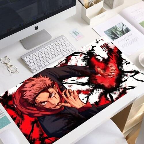 Anime Jujutsu Kaisen 90x40cm XL Locking Edge Large Gaming Mouse Pad Computer Gamer CS GO Keyboard Mouse pad manga mouse pad mat