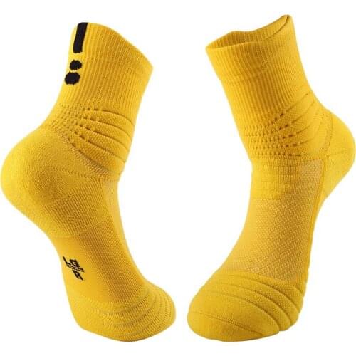 Brothock sports socks professional basketball socks thick cottom elite towel bottom non-slip loops outdoor basketball socks