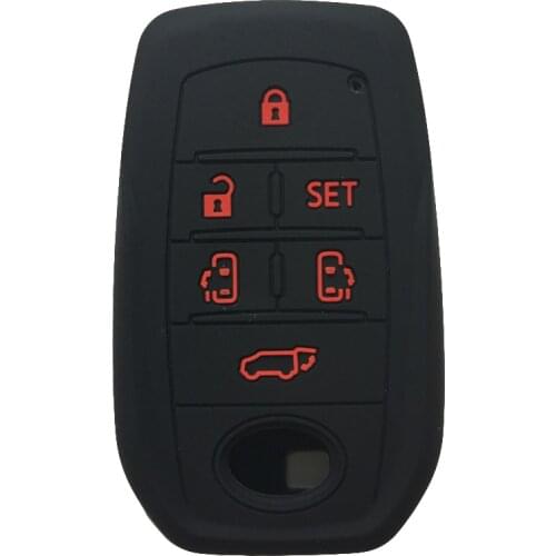 Case Car Key Cover Alphard Silicone For Toyota Vellfire Alphard 30 Series 2Voxy Noah Esquire Vellfire Harrier PREVIA Key Fob Set
