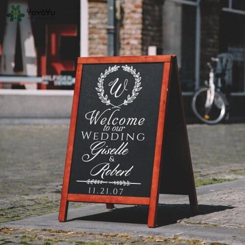 Welcome to Our Wedding Welcome Sign Personalized Decal, Wedding Decor, Wall Tooling, Personalized Vinyl Art Stickers, WW-406 DIY