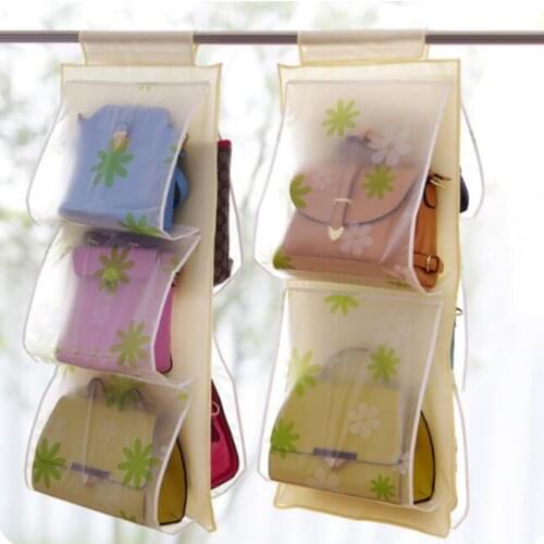 Double Faced Transparent Bags Storage Bag Fabric Wardrobe Storage Plus Size Hanging Bags Organizer