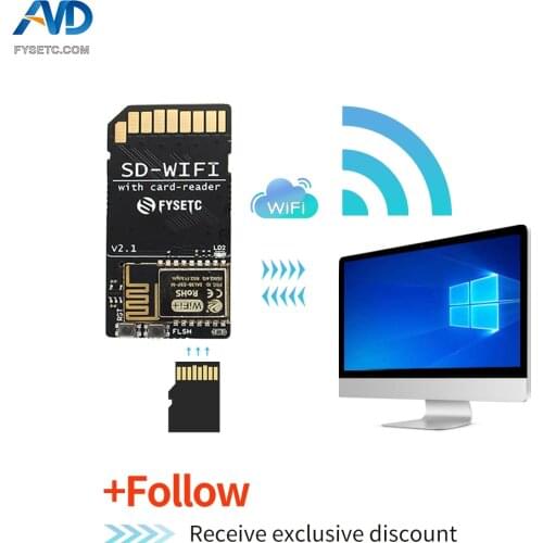 FYSETC 1pc SD-WIFI with Card-Reader Module run ESPwebDev Onboard USB to serial chip Wireless Transmission Module For S6 F6
