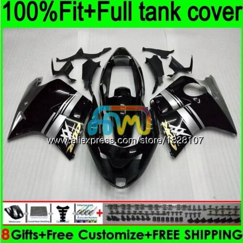 Injection For HONDA CBR1100XX Blackbird CBR1100 XX 96 Silver black 97 98 99 00 01 138BS.6 CBR 1100XX 02 03 04 05 06 07 Fairing