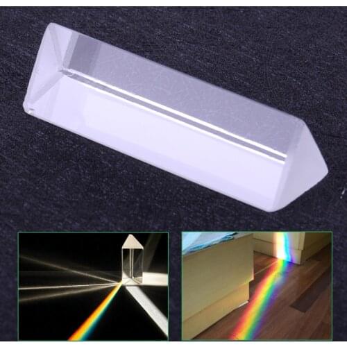 LETAOSK 3" Clear Triangular Prism Optical Spectrum Glass for Photography Physics Teaching Experiment