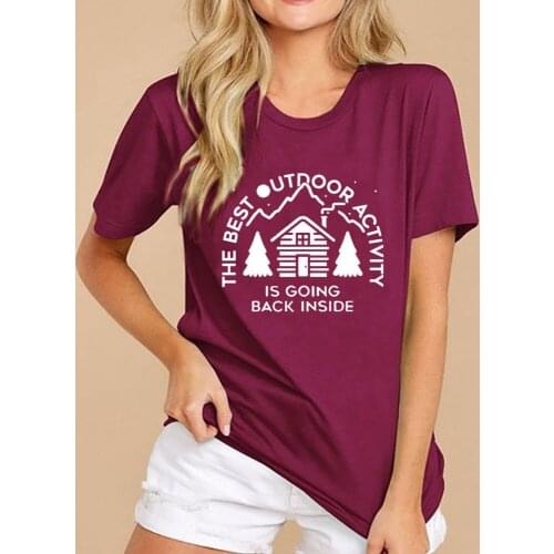 The Best Outdoor Activity Woman Tshirt Retro Tee Woman Top T Shirt Goth T Shirts for Women