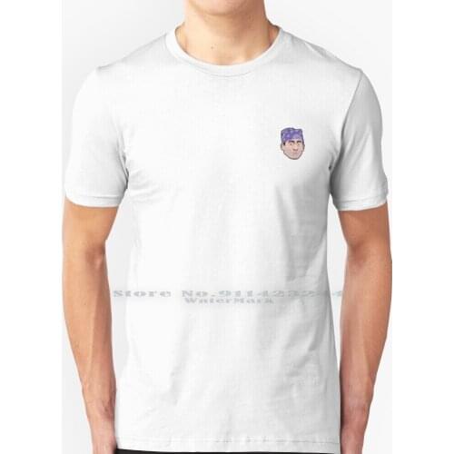 Prison Mike Mini Head T Shirt 100% Pure Cotton The Office Prison Mike Funny Michael Cool Simple Cartoon Creative Trending