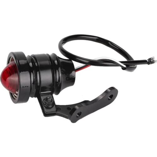 Motocycle LED Tail Light Stop Brake Light Universal Type Vintage Black