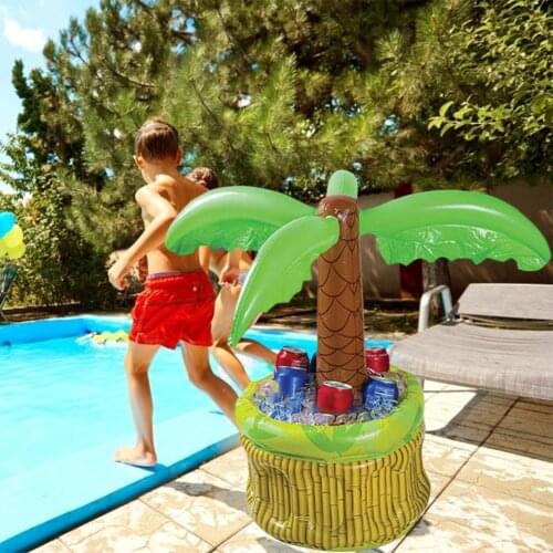 Inflatable Palm Tree Cooler Beer Drinks Ice Bucket Party Supplies for Summer Swimming Pool Themed Party