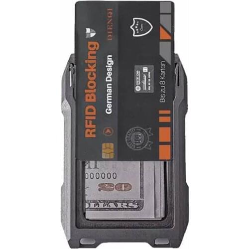 2021 New Style RFID Men Wallet Aluminum Metal Purse Slim Mini Card Holder Magic Wallet Short Small Money Wallet