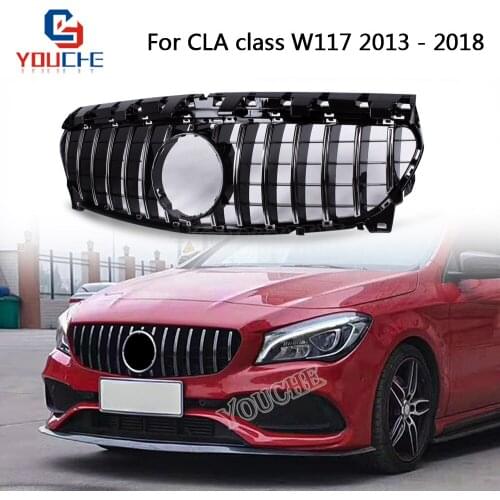 GT R Style Front Bumper Grill Mesh for Mercedes W117 CLA Class CLA180 CLA200 CLA250 CLA45 AMG 2013 - 2018