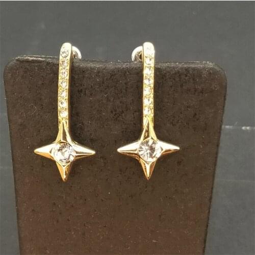 Crystal crystal earrings Japan and South Korea long new meteor eardrop micro jewel encrusted earrings