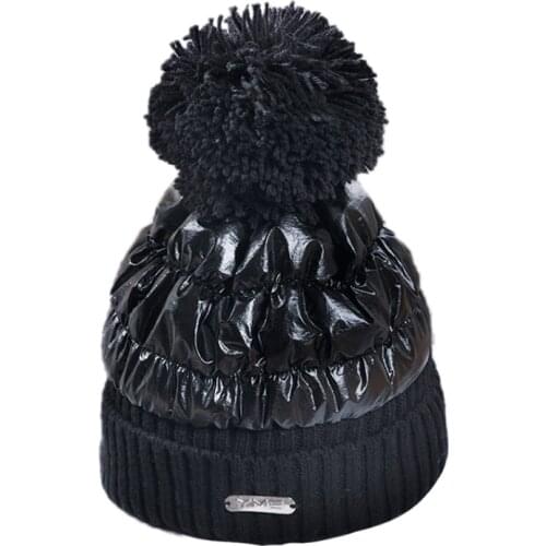 Women Winter Fashion Beanies Sweet Cute Hedging Cap Velvet Wool Hat Student Hair Ball Caps Warm Double Waterproof Knit Hat