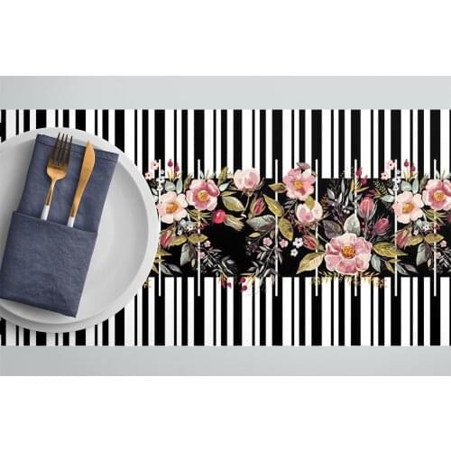 Mackenzie Flowers Handmade Home Decoration Tablecloth / Table Runner - Dirt-Repellent Fabric 40CM x 140CM