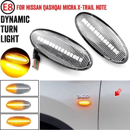 LED Fender Side Marker Turn Signal Lights Amber For Nissan Qashqai Dualis Juke Micra March Micra Note X-Trail