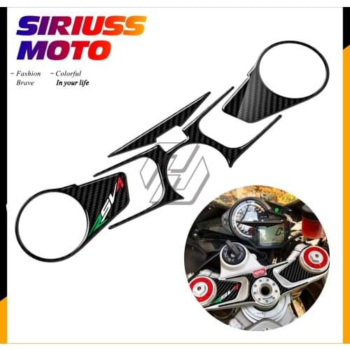 3D Carbon-look Top Triple Clamp Yoke Defender Case for Aprilia RSV4 2009-2017