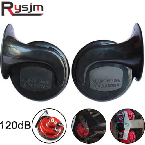 Universal One Pair All 12V 120dB Car Air Horn Loud Car Dual-tone Snail Electric Siren on Car Air Horn Loud signal Auto Styling