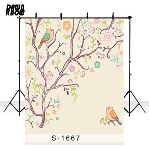 DAWNKNOW Birdie Vinyl Photography Background For Newborn Flower Tree Photo Shoot Backdrop For Personal Photo Studio S1667
