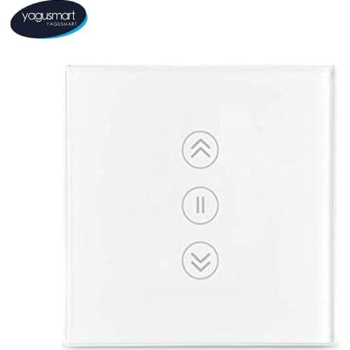 Yagusmart WiFi Smart Roller Shutter Switch WiFi Curtain Switch Neutral Wire Required Voice Remote Control Timing Function