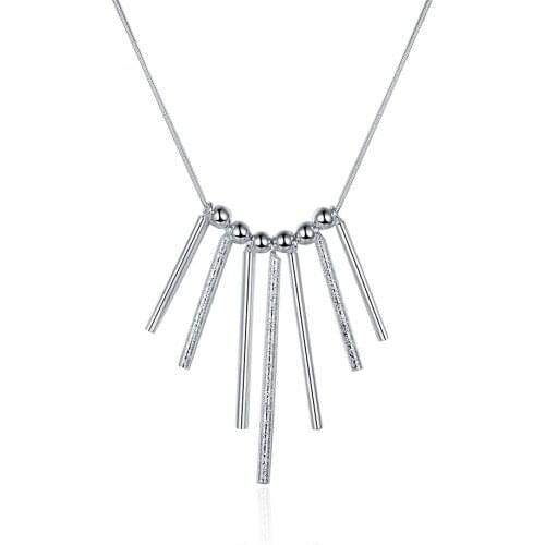 ZEMIOR Simple Fringe Frosted Fashion Pendant Necklaces Unisex Romantic White Necklace For Women And Men Anniversary Jewelry