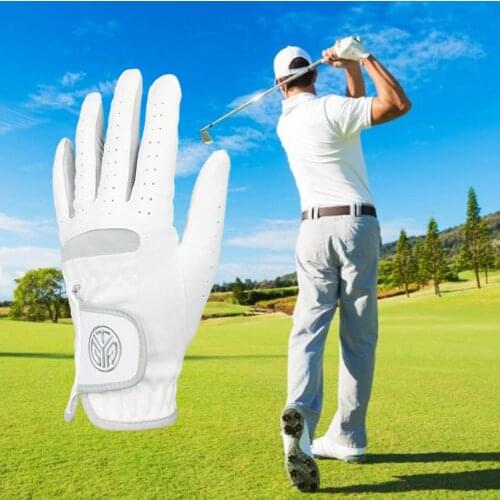1Pc Breathable Glove Left Right Hand Soft Fabric Breathable Golf Glove Wear-resistant Golf Glove For Sun Protection 23-26 Yards