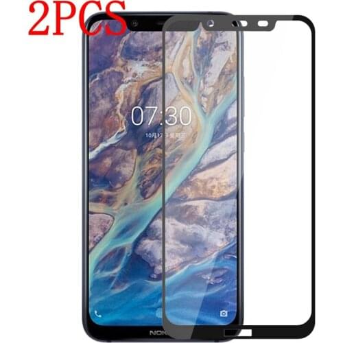 2PCS Full Glue Full Cover Tempered Glass For Nokia 8.1 Screen Protector protective film For Nokia 8.1 glass