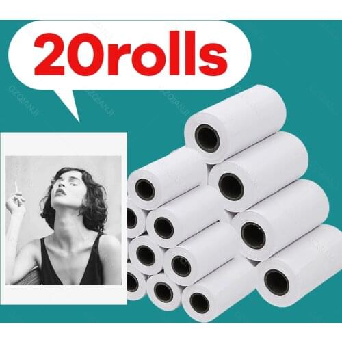 20 Rolls Thermal Receipt Paper Photo Paper White Color for Photo Receipt Printer or POS Machine