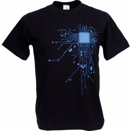 2018 Summer Mes Tee Shirt Fashion High Quality Custom Cpu Chip Heart Hardware Crazy Digital Life Man Graphic T-Shirt