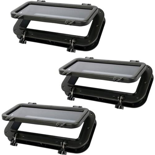 3pcs Black Ship Porthole Window Boat Porthole Hatch Deck Cabin Hardware