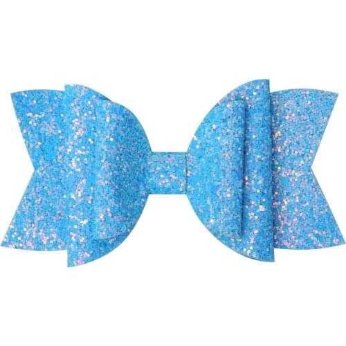 30Pcs Fashion 5 inch Large Mint Cheer Hair Bow chunky Ribbon Bows Hairpins With Alligator Clips Hair Accessories Chunky Glitter