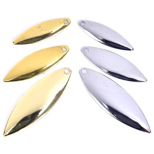 50pcs Willow Spinner Blades Smooth Finish, DIY Spinner Bait Fishing Lures