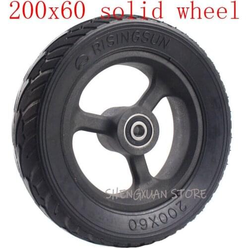 Motorcycle Accessories Wheels 200x60 Solid Tires and Rims Fits for Electric Scooter 8 Inch Solid Tyres Hub Free Shipping