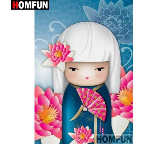 HOMFUN 5D DIY Diamond Painting Full Square/Round Drill "Cartoon girl" Embroidery Cross Stitch gift Home Decor Gift A07931