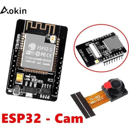 Aokin ESP32 Cam ESP32-Cam WiFi Bluetooth ESP32 Camera Module Development Board with OV2640 Camera Module For Arduino