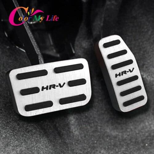 Color My Life AT Car Pedals Auto Gas Brake Pedal Cover Fit For Honda HRV HR-V 2014 2015 2016 2017 2018 2019 2020 Accessories