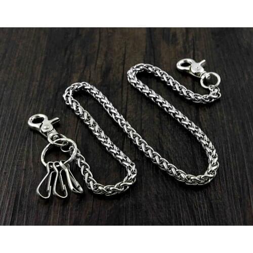 Basic Strong Twisted Biker Trucker Keychain Key Jean Wallet Chain WC39 YL-23