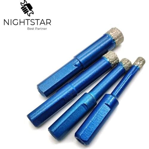 Binoax 1Pcs Diamond Dry Core Welded Advanced Anhydrous Glass Drill Bits for Glass Granite Porcelain Tile Marble 6 8 10 12mm
