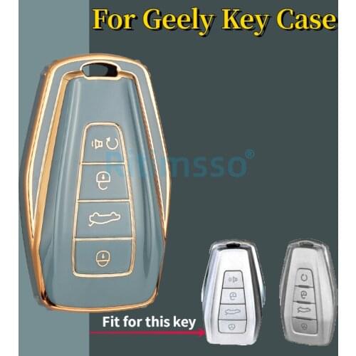 Colorful TPU Car Remote Key Case Cover Holder Shell for Geely Coolray 2019-2020 4 Buttons Auto Styling Fob Accessories