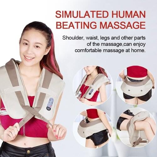 Electrical Shoulder Body Neck Massage Promote Better Sleep 99 Modes 3D Kneading 20 Strengths Car/Home Back Massager Shawl